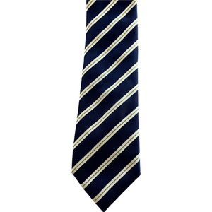 Gianfranco Ferre striped tie. Navy, white, green